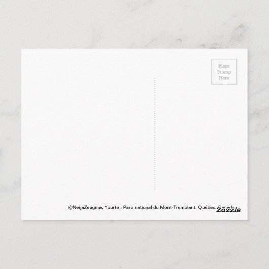 Carte Postale Yourte (Dos)