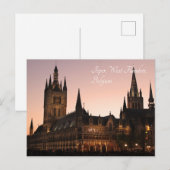 Carte Postale Ypres Cloth Hall, Belgique par nuit (Devant / Derrière)