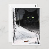 Carte Postale Yule Cat - Critère Yule Éffrayant (Devant / Derrière)