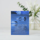 Carte Postale Yule du solstice d'hiver avec dauphins (Debout devant)