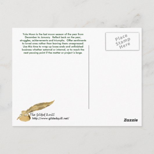 Carte postale Yule Moon (Dos)