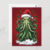 Carte Postale Yuletide de Cthulhu : Noël terrifiant (Devant / Derrière)