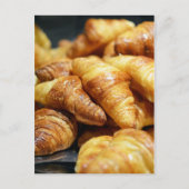 Carte Postale Yummy croissant photo avec mignon Tour eiffel (Devant)