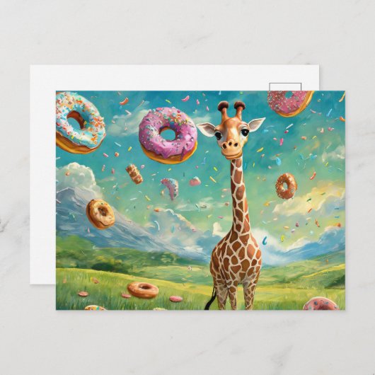 Carte Postale Yummy - J'aime les beignets (Devant / Derrière)