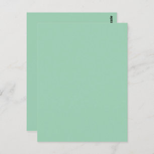 Carte Postale Yummy Mint vert couleur solide
