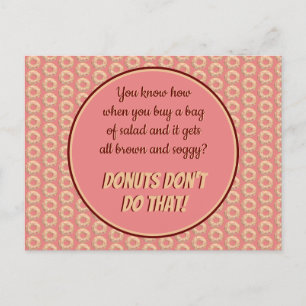 Carte Postale Yummy Pink Sprinkt Motif et citation drôle