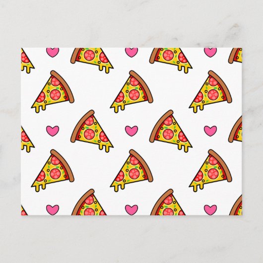 Carte Postale Yummy Pizza Slices Motif (Devant)