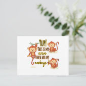 Carte Postale Yup ! C'est mon cirque, ce sont mes trois singes (Debout devant)