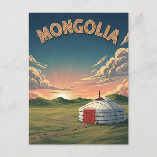Carte Postale Yurt en Mongolie Voyage