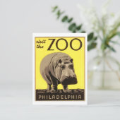 Carte Postale Z00 - Hippo (Debout devant)