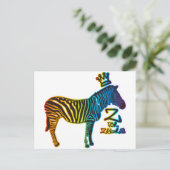 Carte Postale Z pour Zebra (Debout devant)