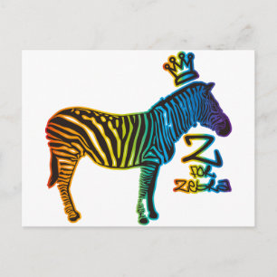 Carte Postale Z pour Zebra