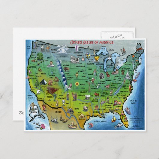 Carte postale Z USA (Devant / Derrière)