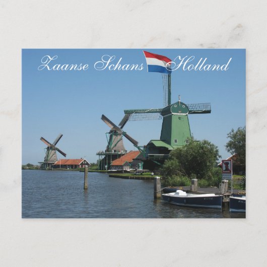 Carte postale Zaanse Schans Holland Windmills (Devant)