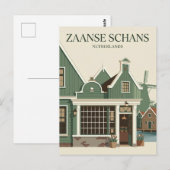 Carte Postale Zaanse Schans Pays-Bas (Devant / Derrière)