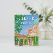 Carte Postale Zagreb, ville historique de Croatie (Debout devant)