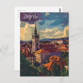 Carte Postale Zagreb vintage (Devant / Derrière)