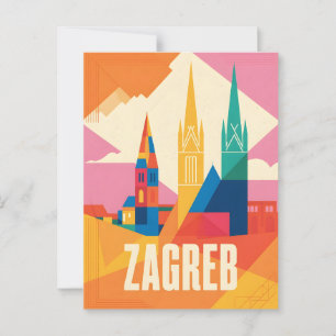 Carte Postale Zagreb vintage