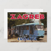Carte Postale Zagreb, Visite Croatie (Devant / Derrière)