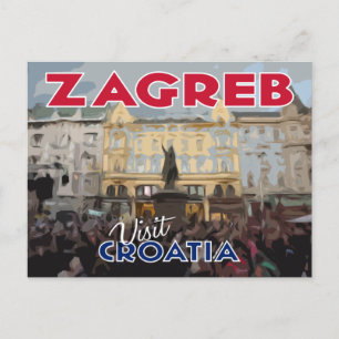 Carte Postale Zagreb, Visite Croatie