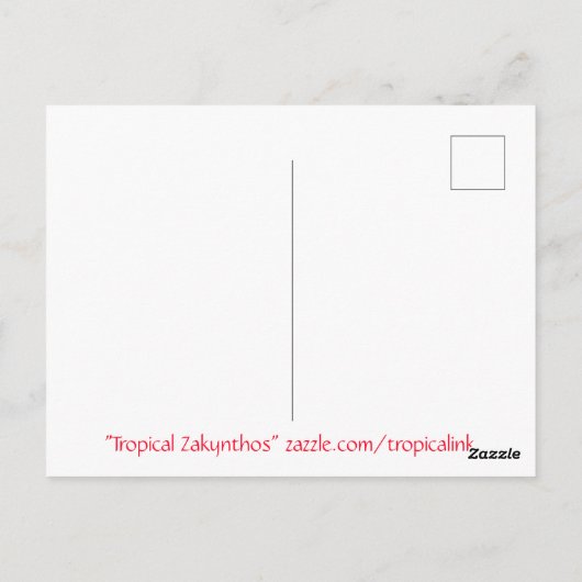 Carte Postale Zakynthos tropical (Dos)