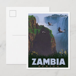 Carte Postale Zambia Afrique Voyage Vintage