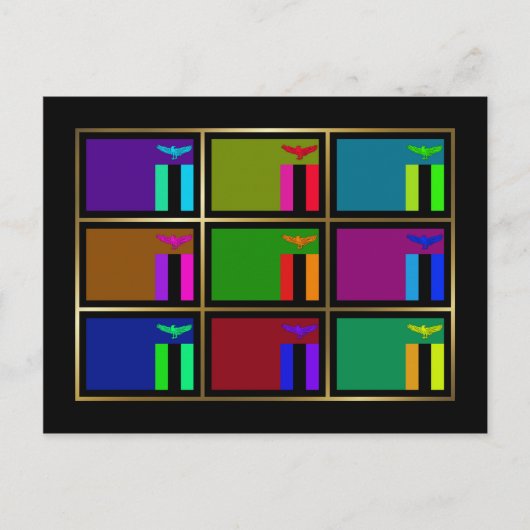 Carte postale Zambie Multihue Flags (Devant)