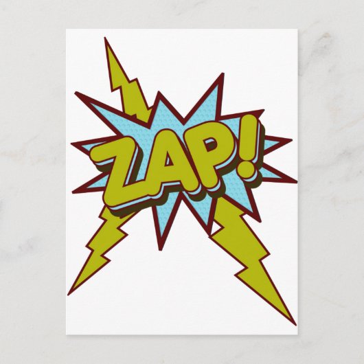 Carte Postale Zap, Zing, Pow ! (Devant)