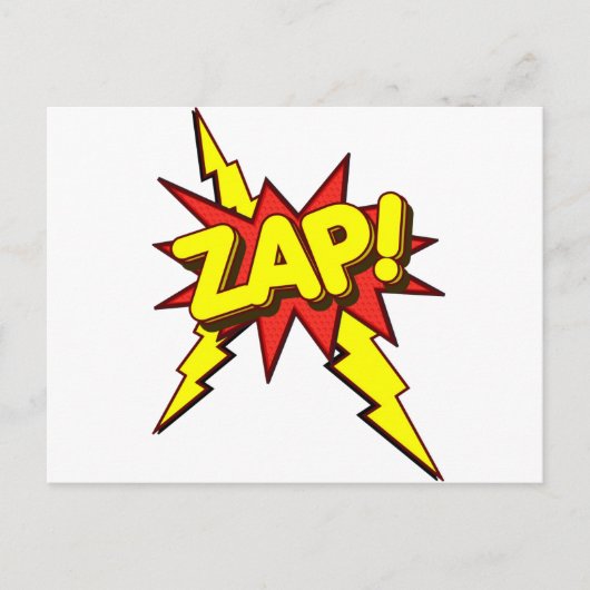 Carte Postale Zap, Zing, Pow ! (Devant)