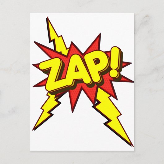 Carte Postale Zap, Zing, Pow ! (Devant)