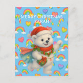 Carte Postale Zarah the Dancing Polar Bear — Kids’ Christmas (Devant)