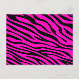 Carte Postale Zebbra Stripes rose