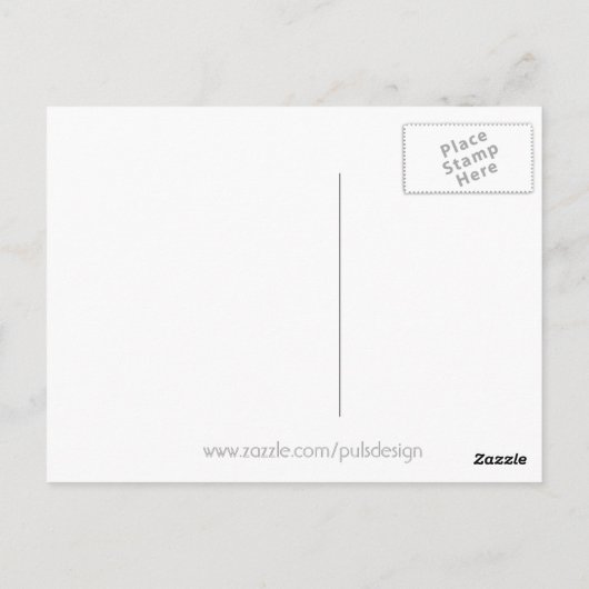 Carte postale Zebra (Dos)