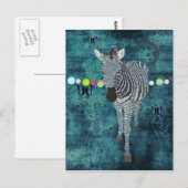 Carte postale Zebra (Devant / Derrière)