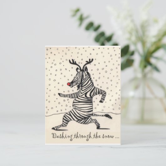 CARTE POSTALE ZEBRA (Debout devant)