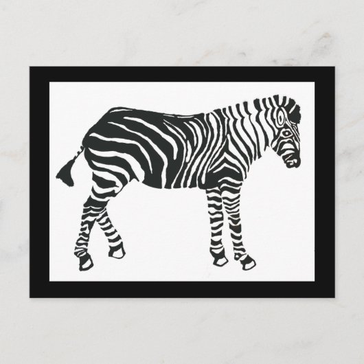 Carte postale Zebra (Devant)