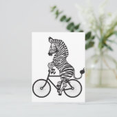 Carte Postale Zebra à vélo (Debout devant)