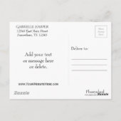 Carte Postale Zebra Abstract | Cute Pink Purple monogram (Dos)