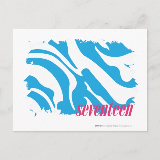 Carte Postale Zebra Aqua 4 (Devant)