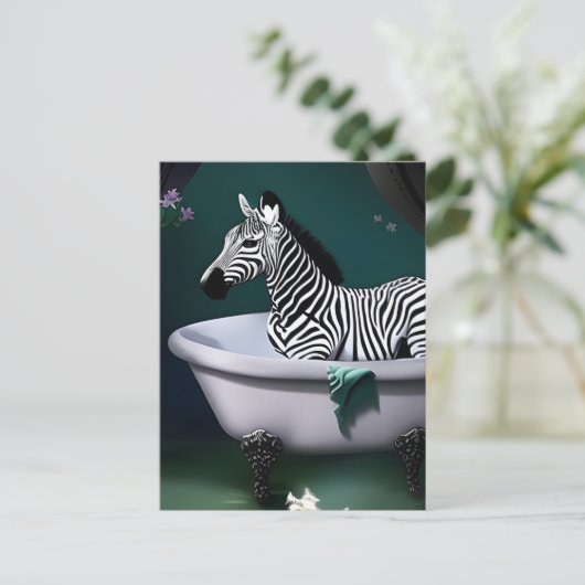 Carte postale Zebra Bain (Debout devant)