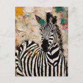 Carte Postale Zebra Collage (Devant)