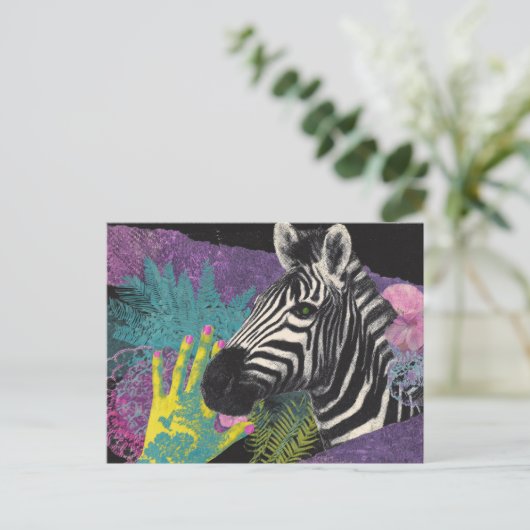 Carte Postale Zebra Collage (Debout devant)
