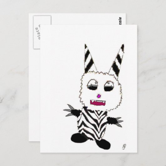 Carte Postale Zebra gremlin (Devant / Derrière)