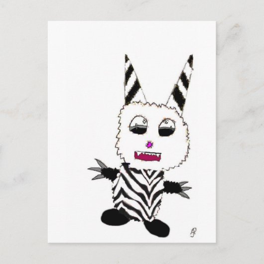 Carte Postale Zebra gremlin (Devant)