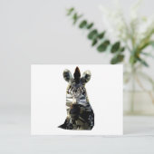 Carte Postale Zebra Head African Animal Low Poly (Debout devant)