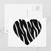 Carte Postale Zebra Heart (Devant / Derrière)