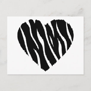 Carte Postale Zebra Heart