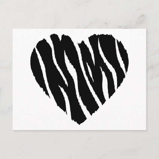 Carte Postale Zebra Heart (Devant)