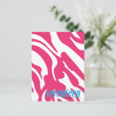 Carte Postale Zebra Magenta (Debout devant)