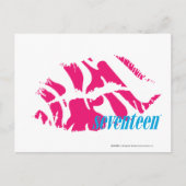 Carte Postale Zebra Magenta (Devant)